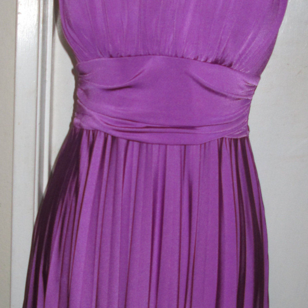 Deep Lavender Miss Bisou Pleated Cocktail dress